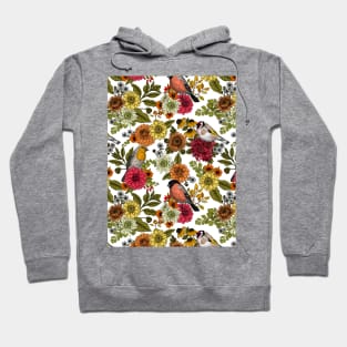 Garden birds and flowers Hoodie